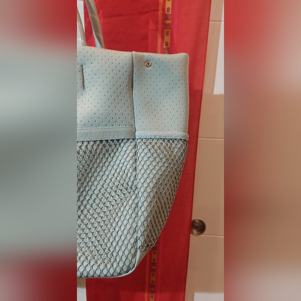 adidas Light Gray Mesh Tote Bag - Picture 3 of 13